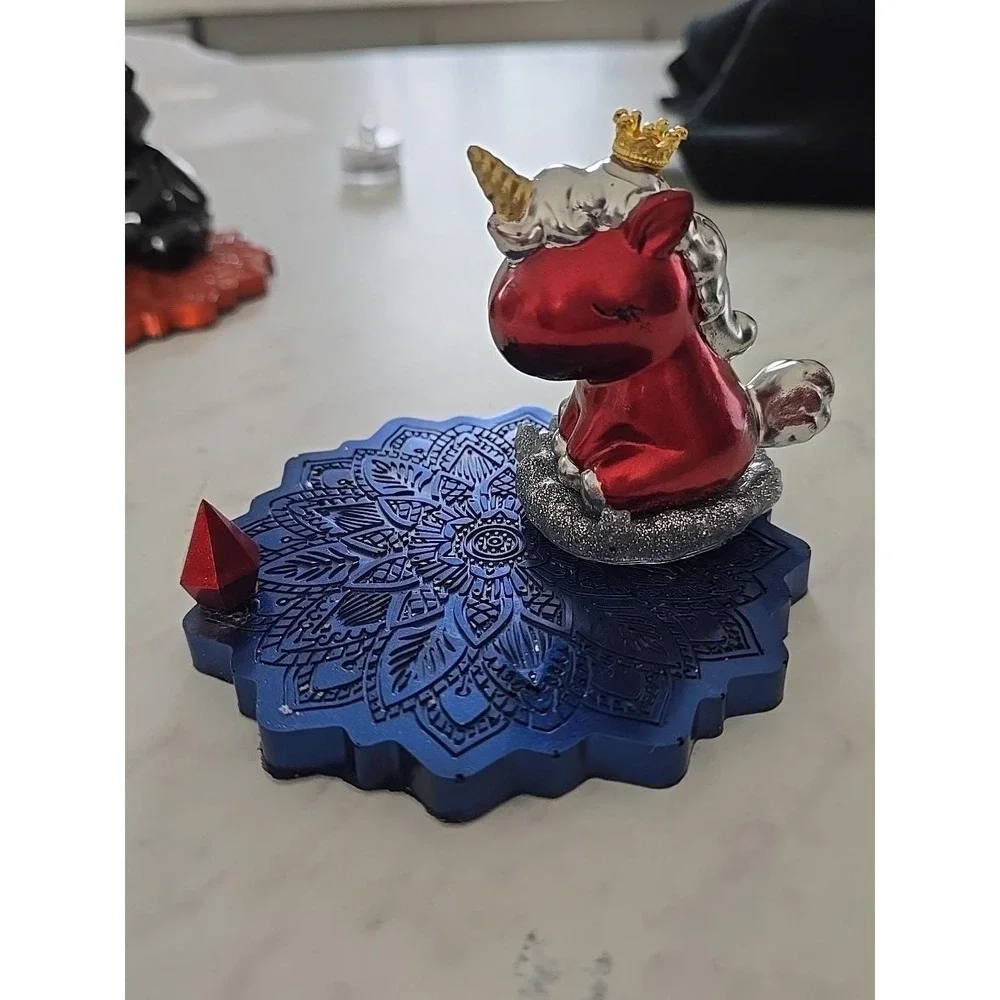 Handmade Resin Cell Phone Holder Red Blue Decoration‎ Gift  692